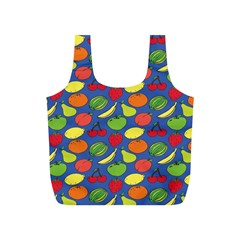 Fruit Melon Cherry Apple Strawberry Banana Apple Full Print Recycle Bags (s)  by Mariart