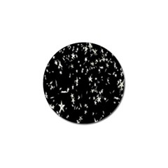 Falling Spinning Silver Stars Space White Black Golf Ball Marker (10 Pack) by Mariart