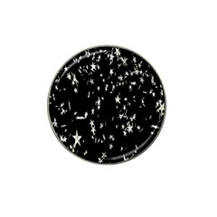 Falling Spinning Silver Stars Space White Black Hat Clip Ball Marker (4 Pack) by Mariart