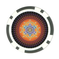 Cosmik Triangle Space Rainbow Light Blue Gold Orange Poker Chip Card Guard (10 Pack)