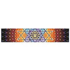 Cosmik Triangle Space Rainbow Light Blue Gold Orange Flano Scarf (small) by Mariart