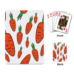 Fruit Vegetable Carrots Playing Card by Mariart