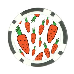 Fruit Vegetable Carrots Poker Chip Card Guard by Mariart