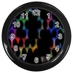 Grid Light Colorful Bright Ultra Wall Clocks (black)