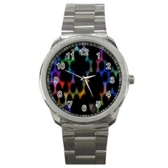 Grid Light Colorful Bright Ultra Sport Metal Watch
