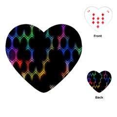 Grid Light Colorful Bright Ultra Playing Cards (heart) 