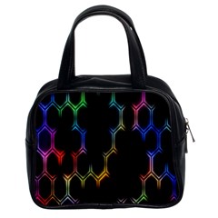 Grid Light Colorful Bright Ultra Classic Handbags (2 Sides)