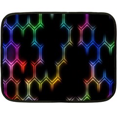 Grid Light Colorful Bright Ultra Double Sided Fleece Blanket (mini)  by Mariart