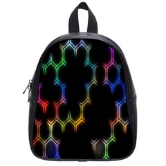 Grid Light Colorful Bright Ultra School Bag (small) by Mariart