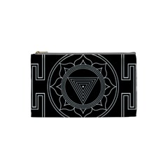 Kali Yantra Inverted Cosmetic Bag (small)  by Mariart
