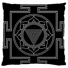 Kali Yantra Inverted Large Flano Cushion Case (two Sides) by Mariart