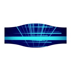 Grid Structure Blue Line Stretchable Headband
