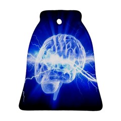 Lightning Brain Blue Ornament (bell) by Mariart