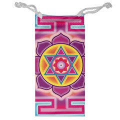 Kali Yantra Inverted Rainbow Jewelry Bag