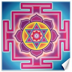 Kali Yantra Inverted Rainbow Canvas 20  x 20  