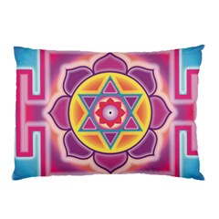 Kali Yantra Inverted Rainbow Pillow Case (Two Sides)