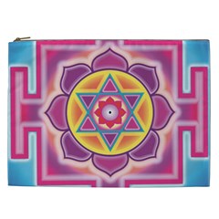 Kali Yantra Inverted Rainbow Cosmetic Bag (XXL) 