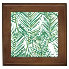 Jungle Fever Green Leaves Framed Tiles