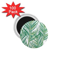 Jungle Fever Green Leaves 1 75  Magnets (100 Pack) 