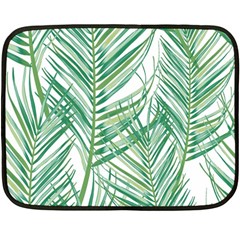 Jungle Fever Green Leaves Fleece Blanket (mini) by Mariart