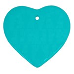 Line Blue Ornament (Heart) Front