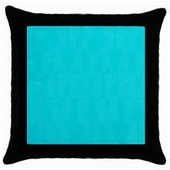 Line Blue Throw Pillow Case (black)