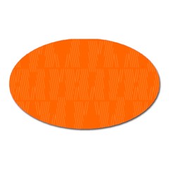 Line Orange Oval Magnet by Mariart