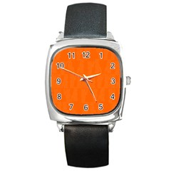 Line Orange Square Metal Watch