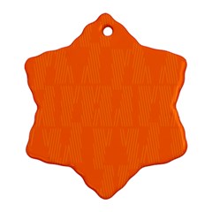 Line Orange Snowflake Ornament (two Sides)
