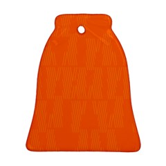 Line Orange Bell Ornament (two Sides) by Mariart