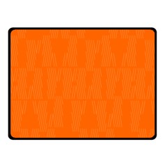 Line Orange Double Sided Fleece Blanket (small)  by Mariart