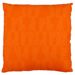 Line Orange Large Flano Cushion Case (two Sides) by Mariart
