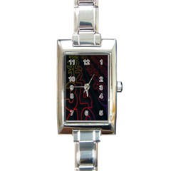 Neon Number Rectangle Italian Charm Watch by Mariart