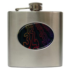 Neon Number Hip Flask (6 Oz) by Mariart