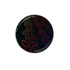 Neon Number Hat Clip Ball Marker