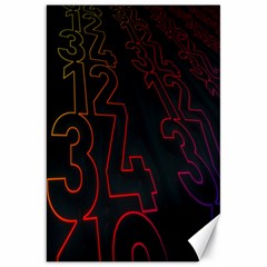 Neon Number Canvas 20  X 30   by Mariart