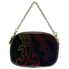 Neon Number Chain Purses (one Side)  by Mariart