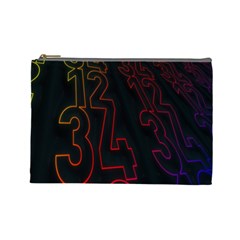 Neon Number Cosmetic Bag (large)  by Mariart