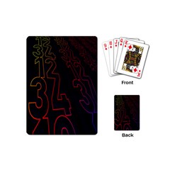 Neon Number Playing Cards (mini) 