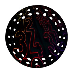 Neon Number Ornament (round Filigree) by Mariart