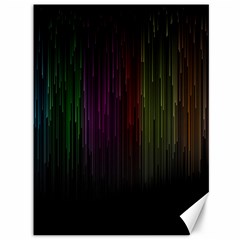 Line Rain Rainbow Light Stripes Lines Flow Canvas 36  X 48  