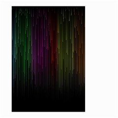 Line Rain Rainbow Light Stripes Lines Flow Small Garden Flag (two Sides) by Mariart