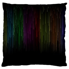 Line Rain Rainbow Light Stripes Lines Flow Standard Flano Cushion Case (two Sides) by Mariart