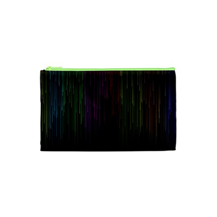 Line Rain Rainbow Light Stripes Lines Flow Cosmetic Bag (XS)