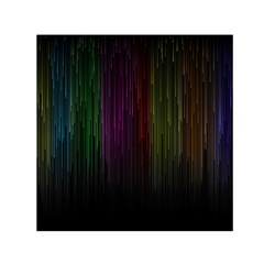 Line Rain Rainbow Light Stripes Lines Flow Small Satin Scarf (square) by Mariart
