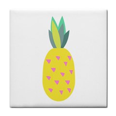 Pineapple Fruite Yellow Triangle Pink Tile Coasters by Mariart