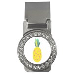 Pineapple Fruite Yellow Triangle Pink Money Clips (CZ)  Front