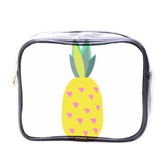 Pineapple Fruite Yellow Triangle Pink Mini Toiletries Bags by Mariart