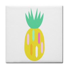 Pineapple Fruite Yellow Triangle Pink White Tile Coasters