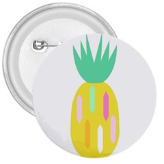 Pineapple Fruite Yellow Triangle Pink White 3  Buttons by Mariart